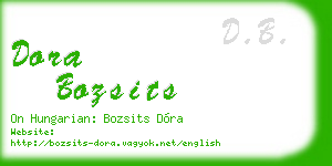 dora bozsits business card